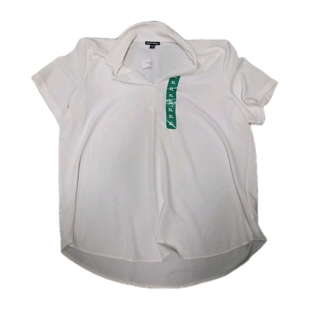 Hilary Radley Womens Tee Top White Xl